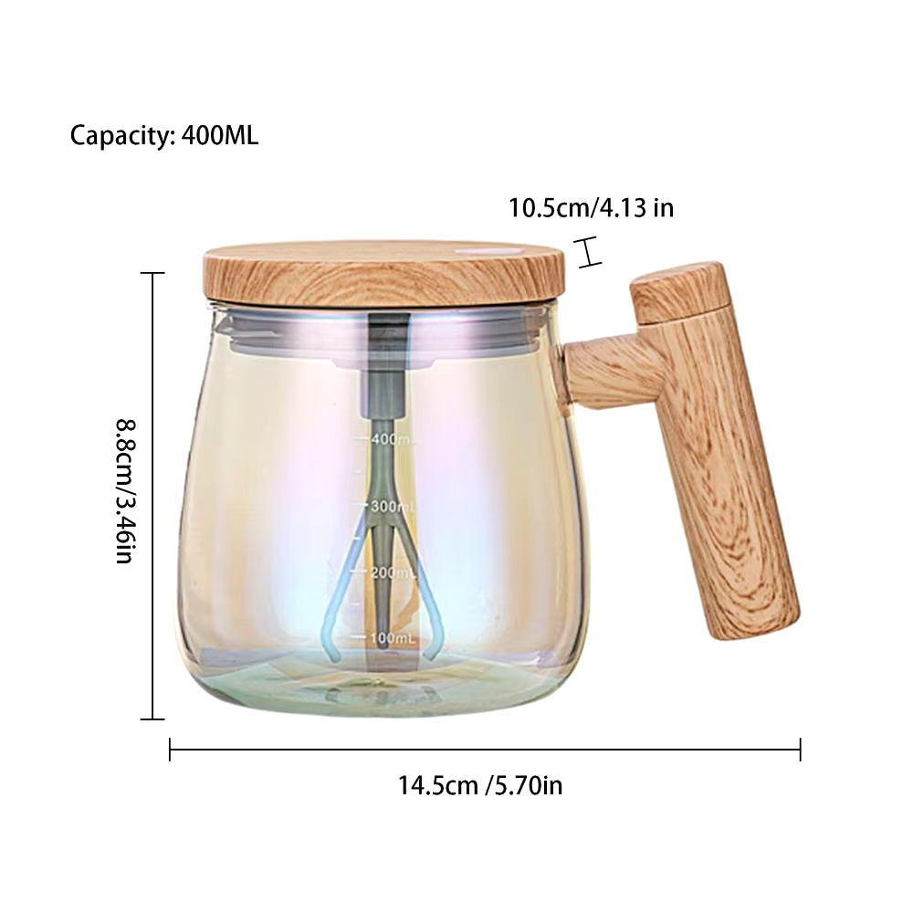 400Ml Portable Electric Self Stirring Coffee Mug Self Mixing Cup Glass Mug Office Glass Inner Tank Mug Electric Stirring Cup