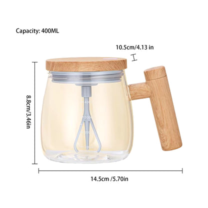 400Ml Portable Electric Self Stirring Coffee Mug Self Mixing Cup Glass Mug Office Glass Inner Tank Mug Electric Stirring Cup