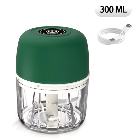 Mini Garlic Processor Electric Food Chopper USB Charging Meat Grinder 300Ml Garlic Masher Machine Vegetable Crusher Mini Chopper