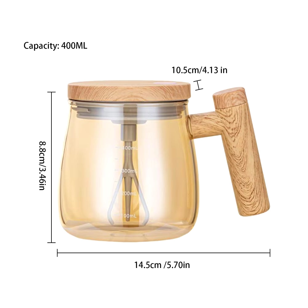 400Ml Portable Electric Self Stirring Coffee Mug Self Mixing Cup Glass Mug Office Glass Inner Tank Mug Electric Stirring Cup