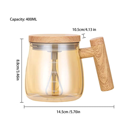 400Ml Portable Electric Self Stirring Coffee Mug Self Mixing Cup Glass Mug Office Glass Inner Tank Mug Electric Stirring Cup